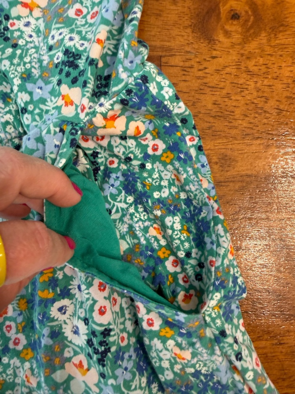 Tea Collection Girls Floral Wide Leg Jumpsuit - Green/Blue Botanical Print 10 - Picture 2 of 5